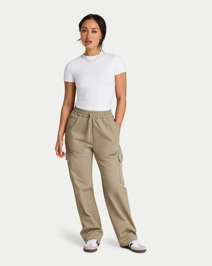 Pantalon cargo femme – gris-vert Pantalon cargo femme – gris-vert