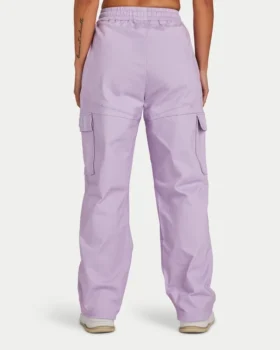 Pantalon cargo femme – lilas printanier