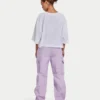 Pantalon cargo femme – lilas printanier
