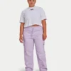 Pantalon cargo femme – lilas printanier