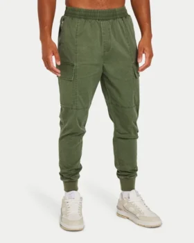 Pantalon cargo utilitaire pour homme – kaki foncé
