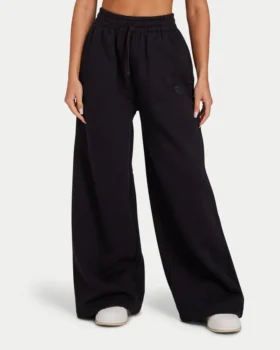 Pantalon de jogging à jambes larges pour femme « Collective » – noir