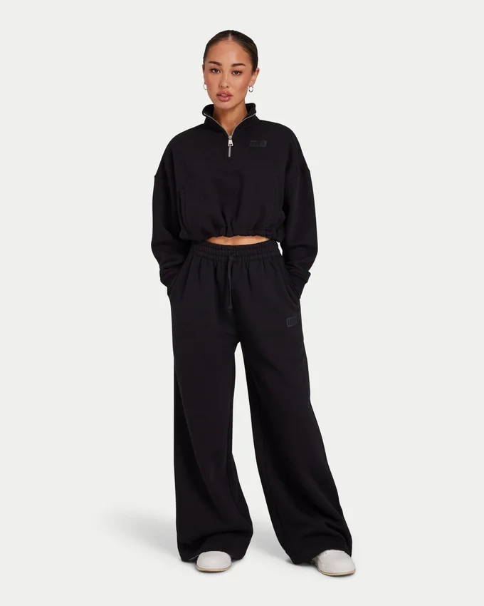 Pantalon de jogging à jambes larges pour femme « Collective » – noir Pantalon de jogging à jambes larges pour femme « Collective » – noir