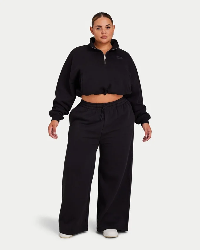 Pantalon de jogging à jambes larges pour femme « Collective » – noir Pantalon de jogging à jambes larges pour femme « Collective » – noir