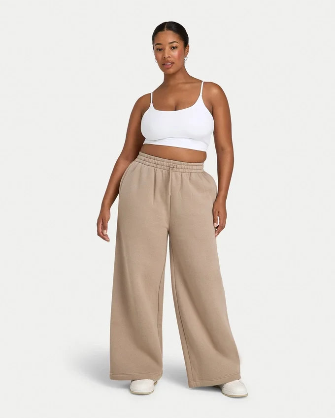 Pantalon de jogging large pour femme – moka Pantalon de jogging large pour femme – moka