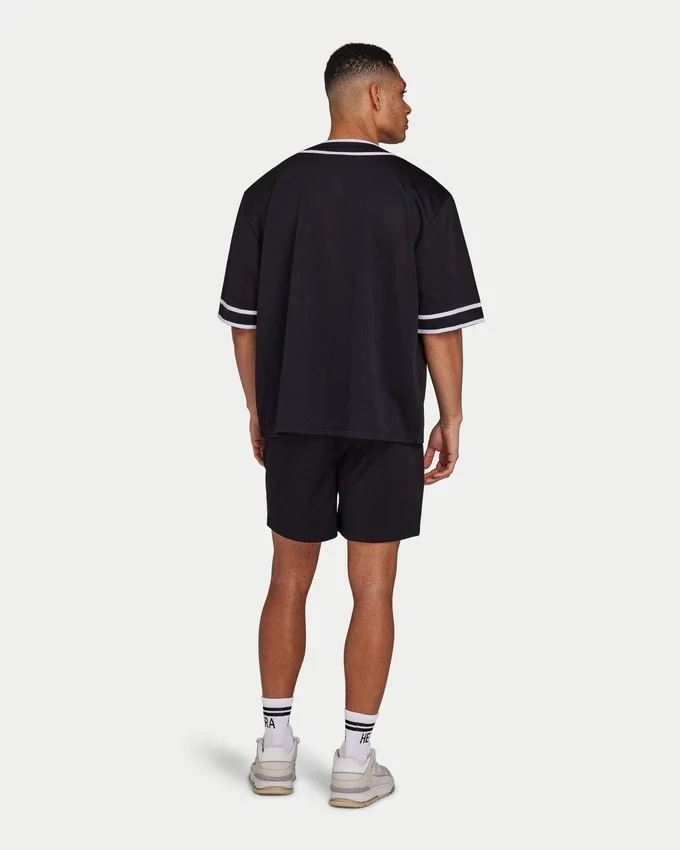Pull-over en maille « Varsity » pour homme – noir Pull-over en maille « Varsity » pour homme – noir