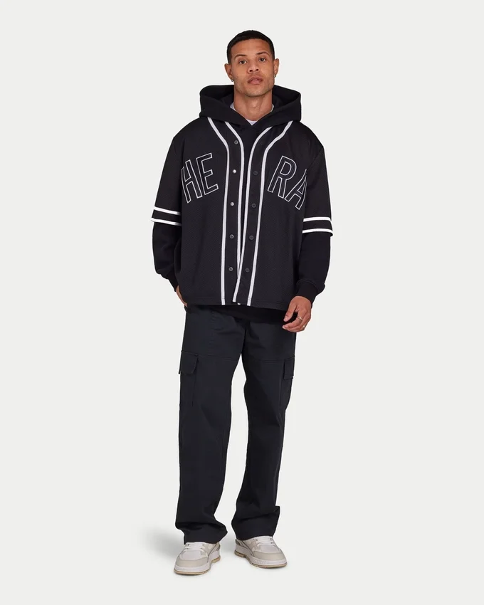 Pull-over en maille « Varsity » pour homme – noir Pull-over en maille « Varsity » pour homme – noir