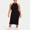 Robe midi Racer pour femme – noire Robe midi Racer pour femme – noire