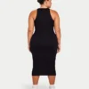 Robe midi Racer pour femme – noire Robe midi Racer pour femme – noire