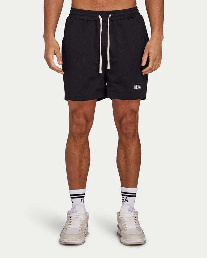Shorts en maille pour homme – noir Shorts en maille pour homme – noir