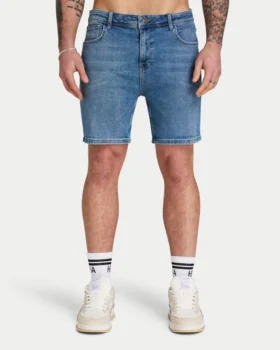 Shorts slim pour homme – bleu moyen Shorts slim pour homme – bleu moyen