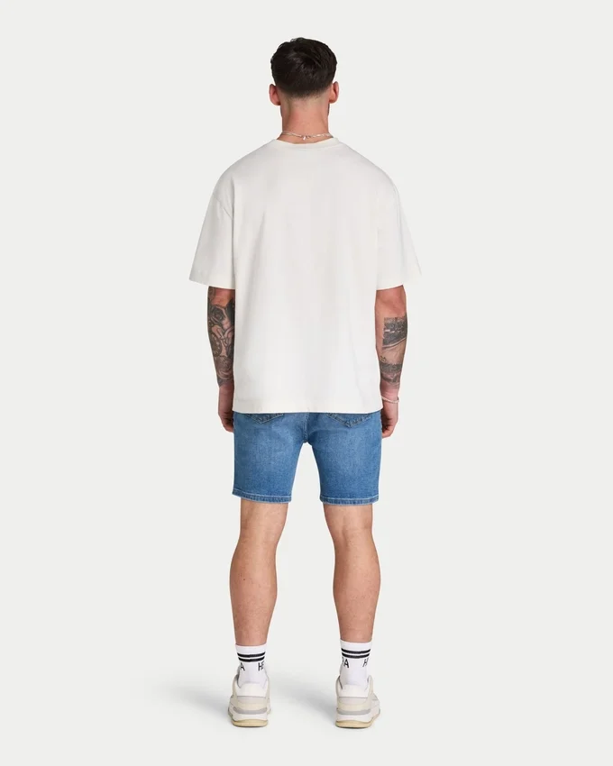 Shorts slim pour homme – bleu moyen Shorts slim pour homme – bleu moyen