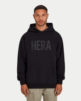 Sweat à capuche Label pour homme – noir Sweat à capuche Label pour homme – noir