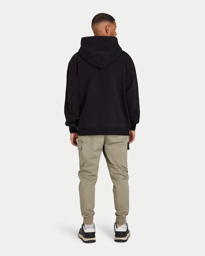 Sweat à capuche Label pour homme – noir Sweat à capuche Label pour homme – noir