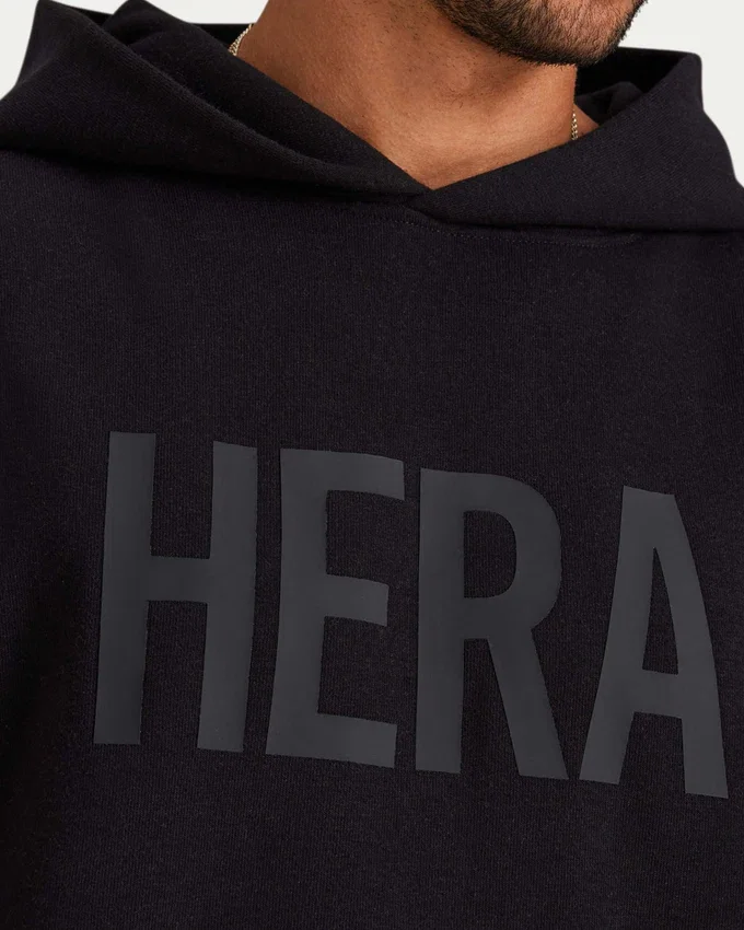 Sweat à capuche Label pour homme – noir Sweat à capuche Label pour homme – noir