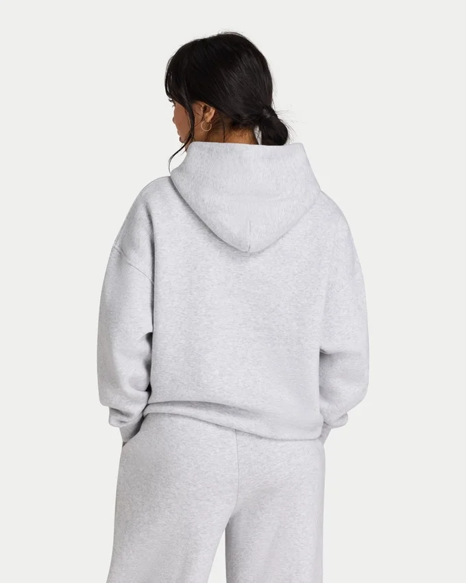 Sweat à capuche oversize 365 pour femme – gris chiné Sweat à capuche oversize 365 pour femme – gris chiné