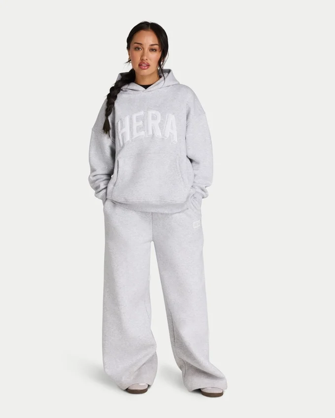 Sweat à capuche oversize 365 pour femme – gris chiné Sweat à capuche oversize 365 pour femme – gris chiné