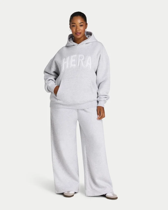 Sweat à capuche oversize 365 pour femme – gris chiné Sweat à capuche oversize 365 pour femme – gris chiné