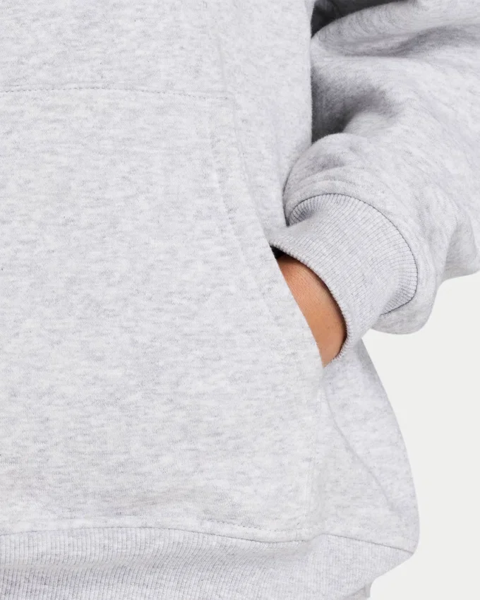 Sweat à capuche oversize 365 pour femme – gris chiné Sweat à capuche oversize 365 pour femme – gris chiné