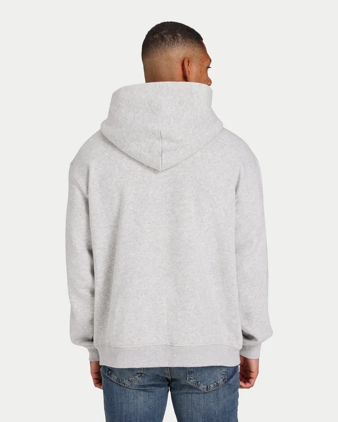 Sweat à capuche oversize « Collective » pour homme – gris chiné Sweat à capuche oversize « Collective » pour homme – gris chiné