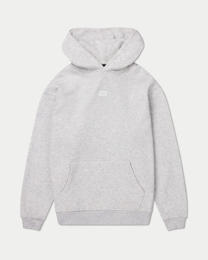 Sweat à capuche oversize « Collective » pour homme – gris chiné Sweat à capuche oversize « Collective » pour homme – gris chiné
