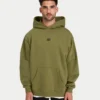 Sweat à capuche oversize « Collective » pour homme – vert olive Sweat à capuche oversize « Collective » pour homme – vert olive