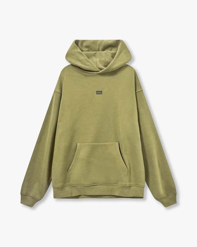 Sweat à capuche oversize « Collective » pour homme – vert olive Sweat à capuche oversize « Collective » pour homme – vert olive