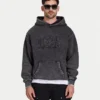Sweat à capuche oversize délavé Signature pour homme Sweat à capuche oversize délavé Signature pour homme