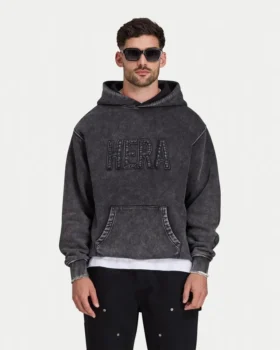 Sweat à capuche oversize délavé Signature pour homme