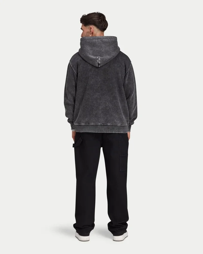 Sweat à capuche oversize délavé Signature pour homme Sweat à capuche oversize délavé Signature pour homme