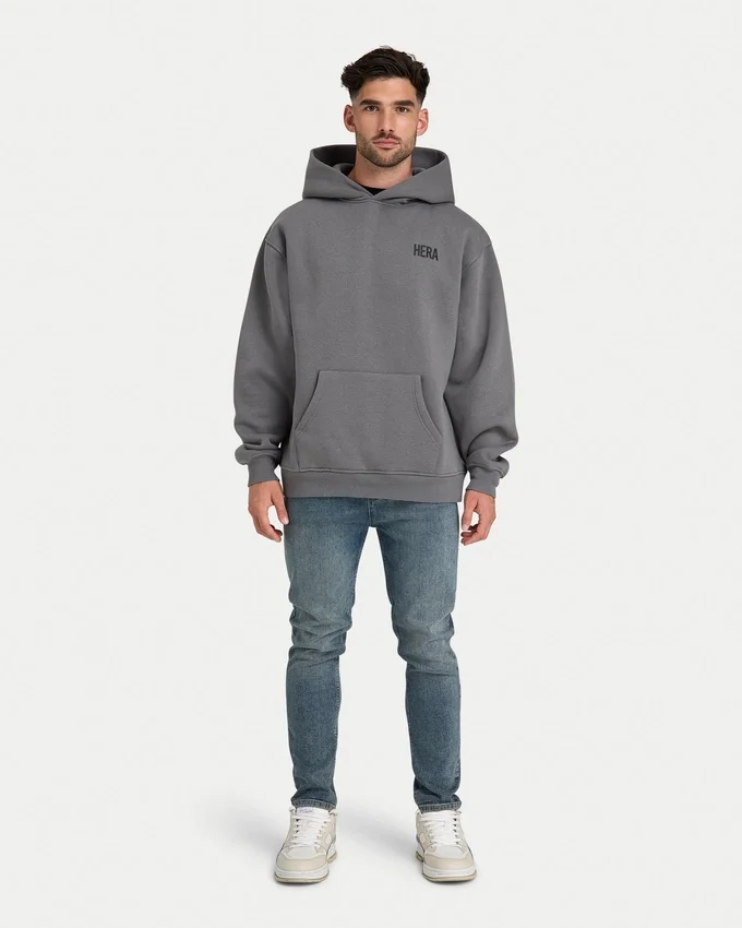Sweat à capuche oversize pour homme – gris anthracite Sweat à capuche oversize pour homme – gris anthracite