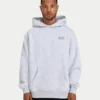 Sweat à capuche oversize pour homme – gris chiné