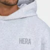 Sweat à capuche oversize pour homme – gris chiné