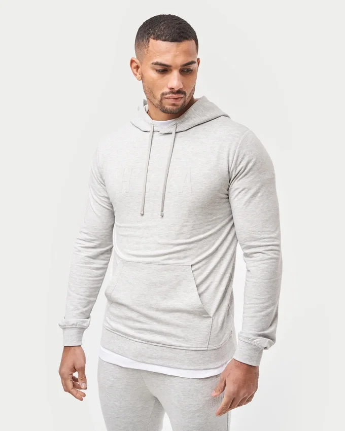 Sweat à capuche slim fit pour homme – gris chiné Sweat à capuche slim fit pour homme – gris chiné