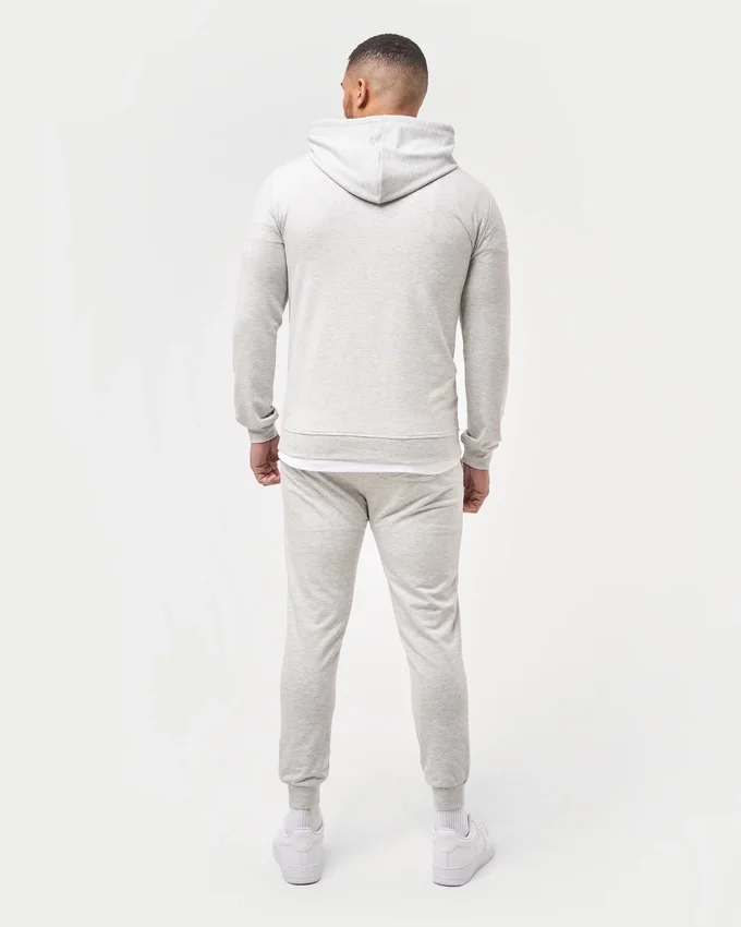 Sweat à capuche slim fit pour homme – gris chiné Sweat à capuche slim fit pour homme – gris chiné