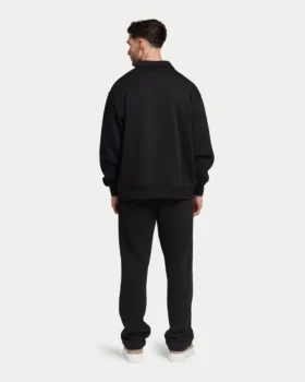 Sweats oversize à col zippé ¼ pour homme