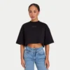 T-shirt court Rewear Icon – noir