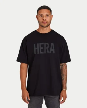 T-shirt Label pour homme – noir