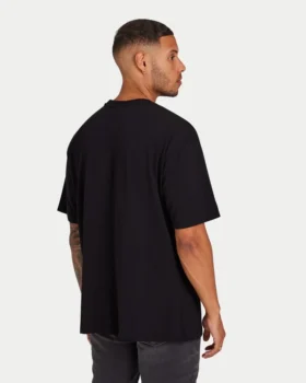 T-shirt Label pour homme – noir