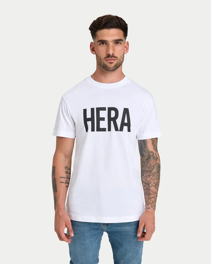 T-shirt Label Regular Fit pour homme – blanc T-shirt Label Regular Fit pour homme – blanc