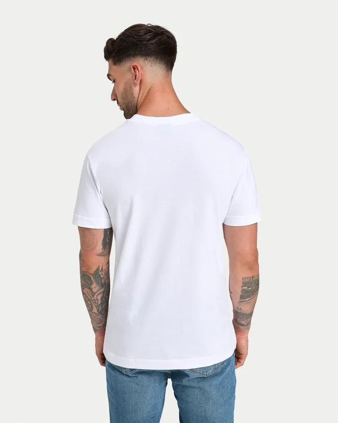 T-shirt Label Regular Fit pour homme – blanc T-shirt Label Regular Fit pour homme – blanc