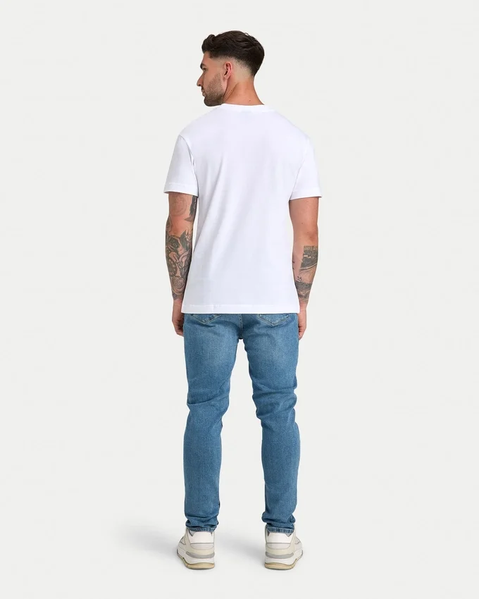 T-shirt Label Regular Fit pour homme – blanc T-shirt Label Regular Fit pour homme – blanc