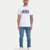 T-shirt Label Regular Fit pour homme – blanc T-shirt Label Regular Fit pour homme – blanc