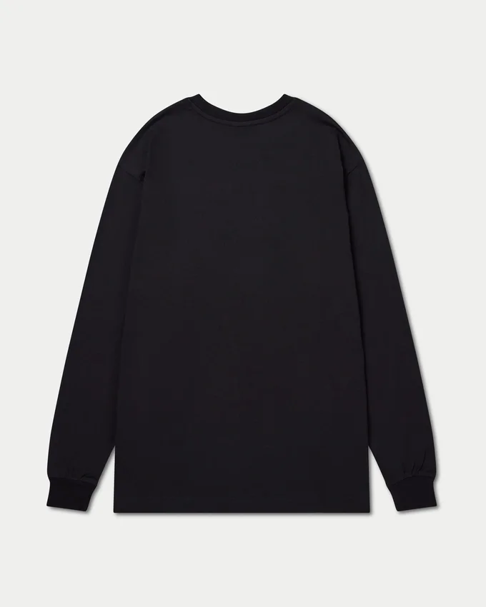 T-shirt à manches longues Label pour homme – noir T-shirt à manches longues Label pour homme – noir