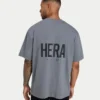 T-shirt oversize classique pour homme – gris anthracite