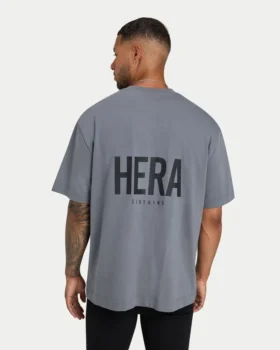 T-shirt oversize classique pour homme – gris anthracite