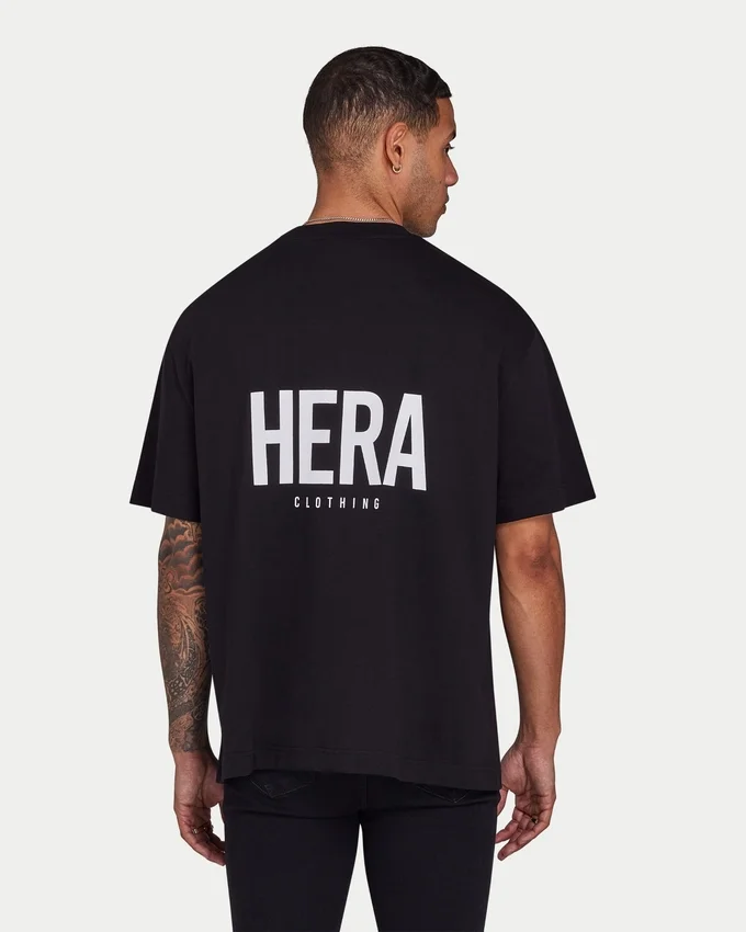 T-shirt oversize incontournable pour homme – noir T-shirt oversize incontournable pour homme – noir