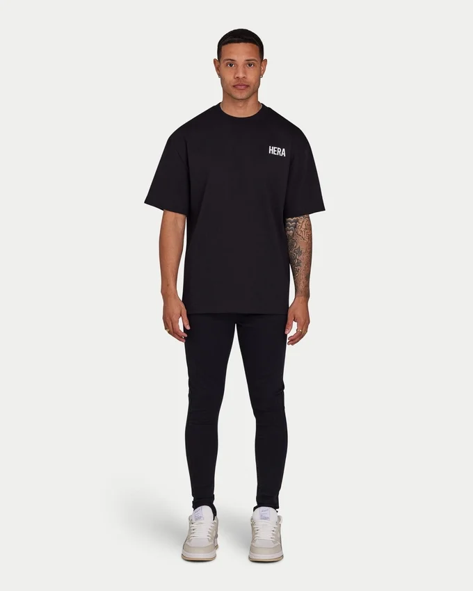 T-shirt oversize incontournable pour homme – noir T-shirt oversize incontournable pour homme – noir