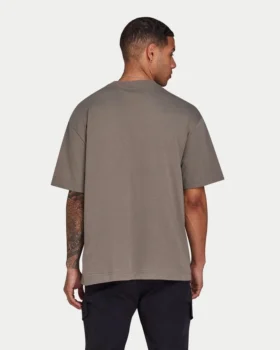 T-shirt oversize unie pour homme – gris marais