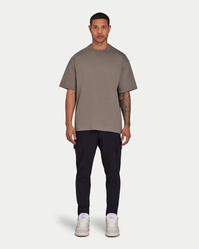 T-shirt oversize unie pour homme – gris marais T-shirt oversize unie pour homme – gris marais